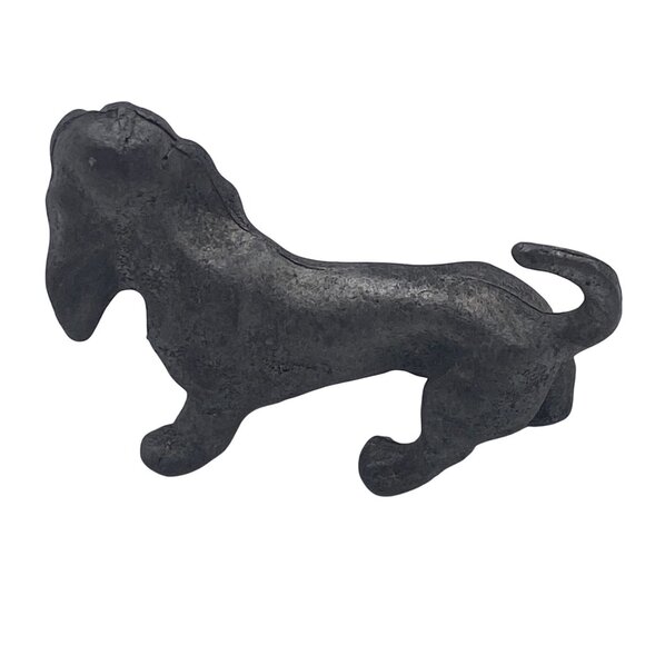 VTG Pewter Basset hound hound dog unmarked small silver puppy figure - Picture 4 of 8